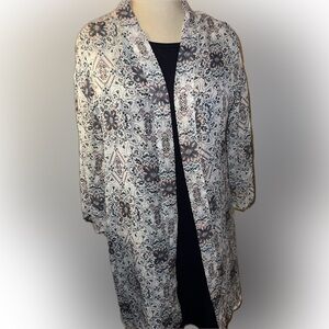 Wildflowers Black and White Midi Dress